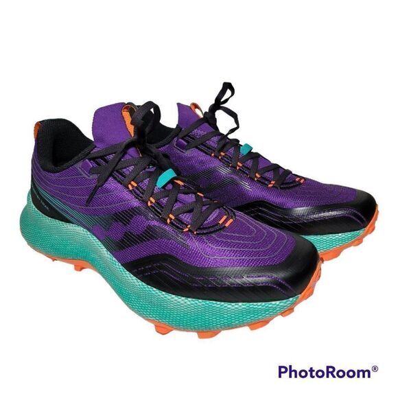 Saucony Endorphin Trail Running Shoes Women Sz 12 PWRTRAC S10647-20 Concord NEW - Picture 1 of 12